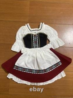 DDS Red Folklore Set Blouse Dress Apron only mint Dollfie Dream DD japan #57