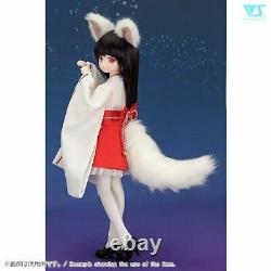 VOLKS Dollfie Dream DD White Fox Ears & Tail Set and Flower Knot Costume Mini JP