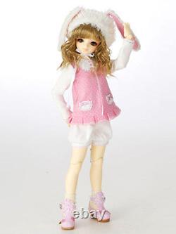 Volks Doll Party 22 Mini Dollfie Dream MDD Pink Fluffy Bunny Ear Hat Set MSD SDC