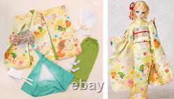 Volks Dollfie Dream DD Super Dollfie SD Furisode Set Moegi Kimono Costume Only